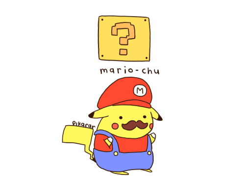 illustration, mario and mario-chu