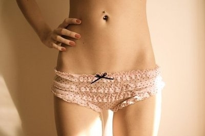 belly button piercing,  black and  bow