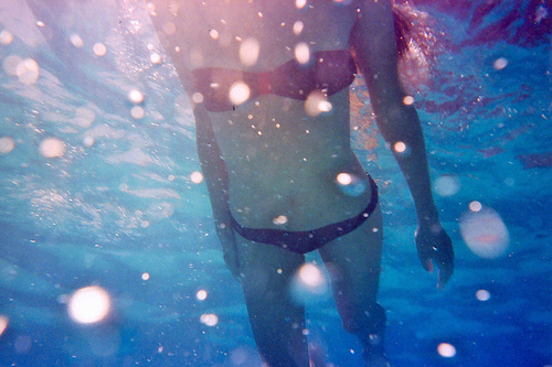 bikini, light and pool