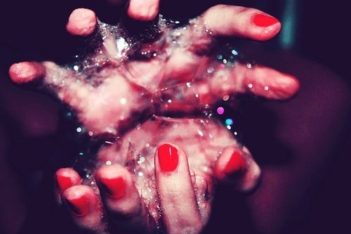 bubbles, grasp and hands