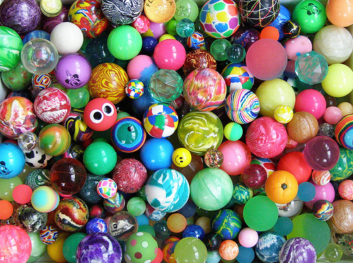 assortment, bouncy balls and collection