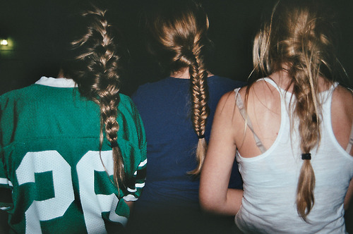 back, blond and braid