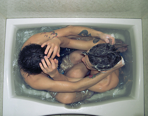 bath,  bathtub and  couple