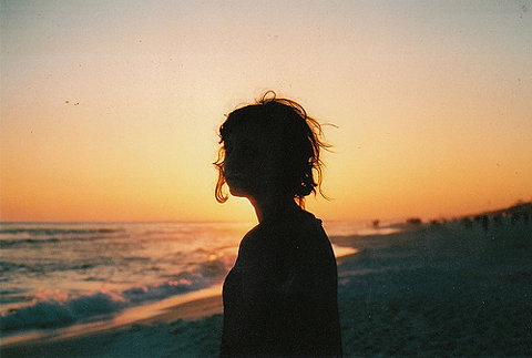 beach, girl and ocean