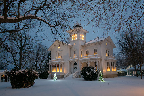 beautiful, christmas and house