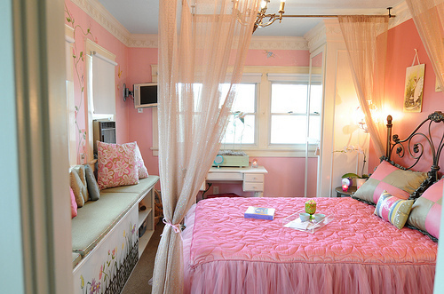 bed, bedroom and cute