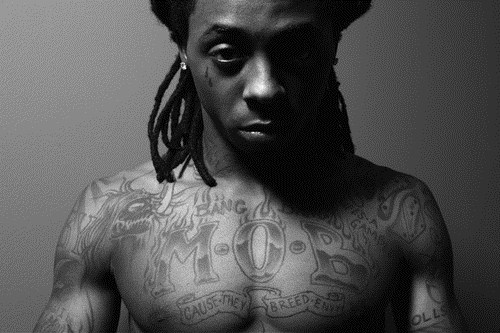black, black and white and lil wayne