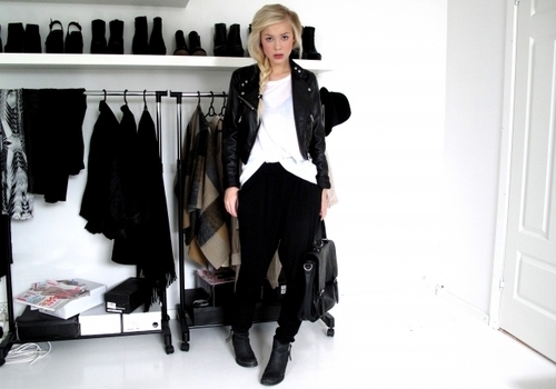 black, blond and clothes