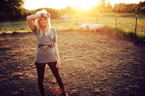 blonde, cool and farm