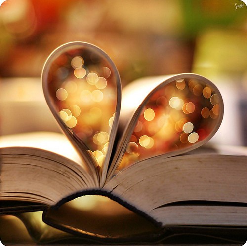 book, books and heart