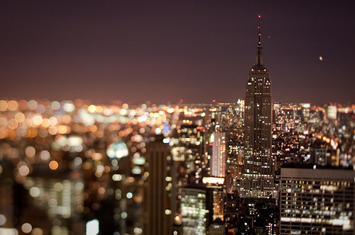 city, empire state building and new york