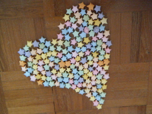 colourful, hearts and paper stars