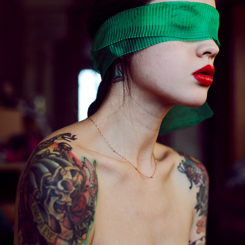 beautiful, beauty and blindfolded