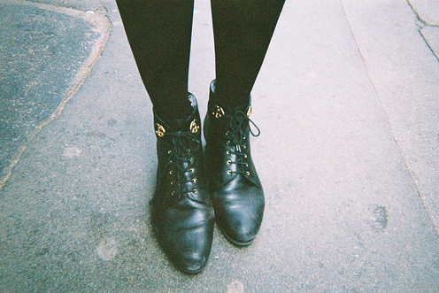 black, boots and fashion
