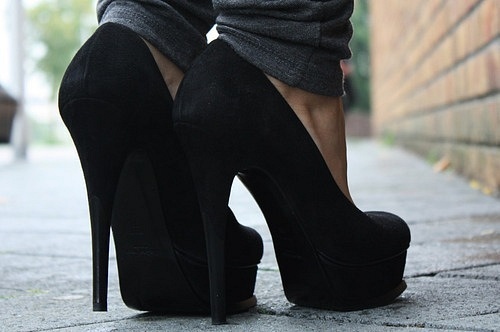 beautiful, black, cute, fashion, high heels, love