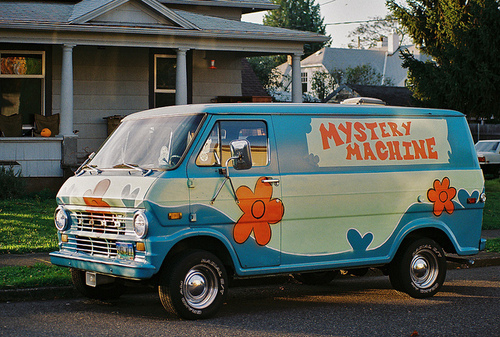 cartoons, mystery machine and photography