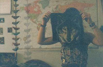 girl, hanging, hide, indie, map, mask
