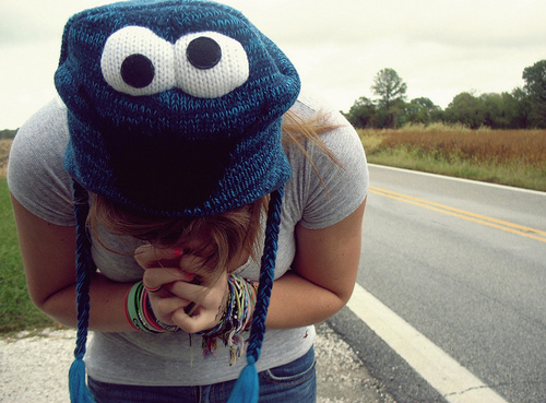 adorable, cookie, cookie monster, cute, fashion, girl