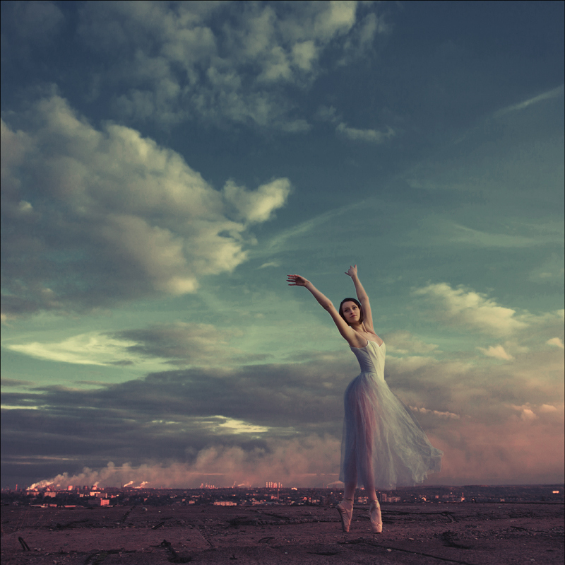 ballet, beatiful and clouds