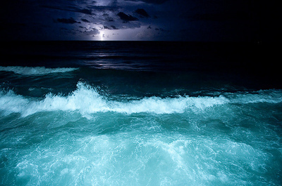 beach,  night and  ocean