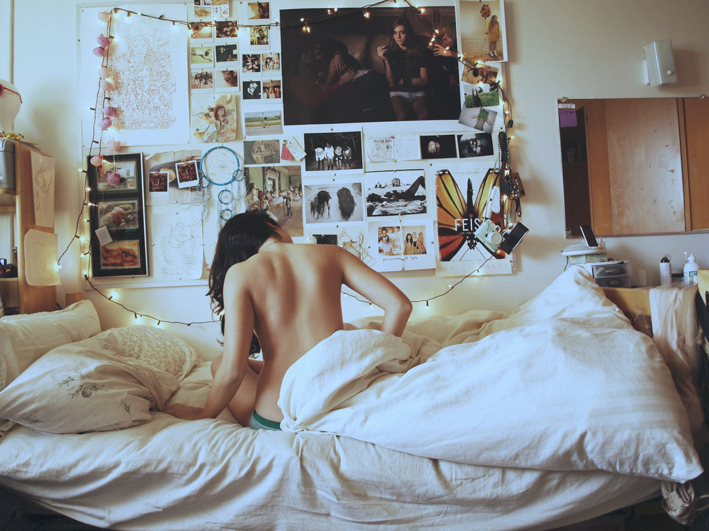 beauty, bedroom and girl