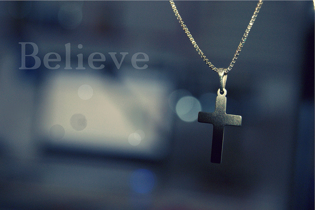 believe, cross and necklace
