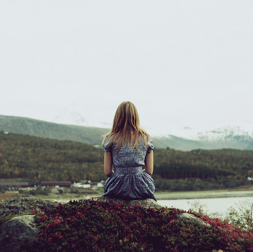 dress, girl and nature