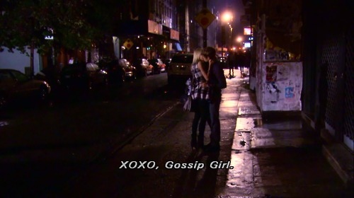 gossip girl,  jenny and  kiss