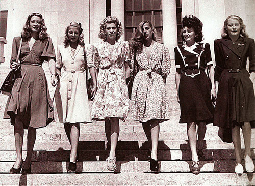 40s, dress and girls
