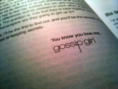 book, gossip girl and text
