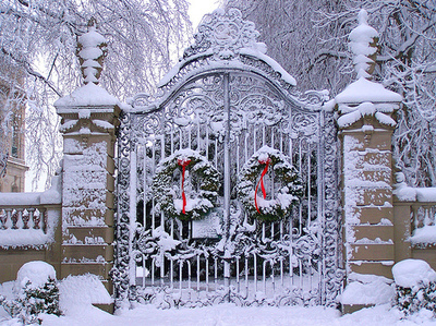 christmas,  gate and  gates