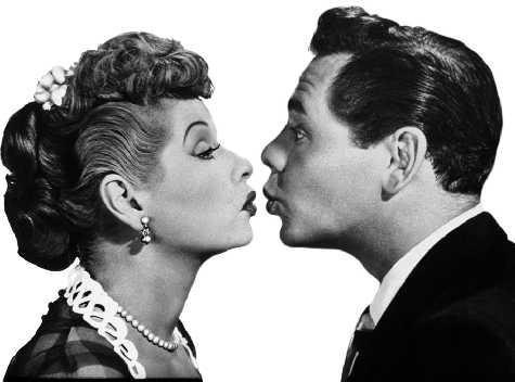 desi arnez, i love lucy, kiss, lucille ball, ricky ricardo, vintage