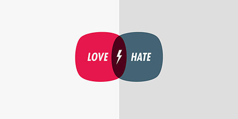 hate,  inspiration and  love