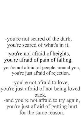 afraid,  dark and  hurt