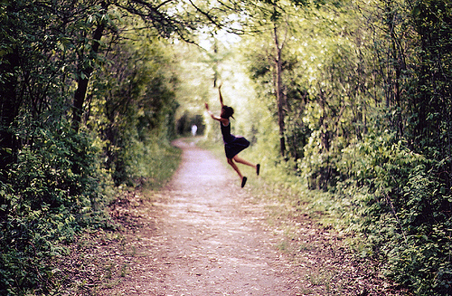 alone, girl and jumping