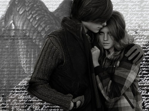 angel, boy and girl