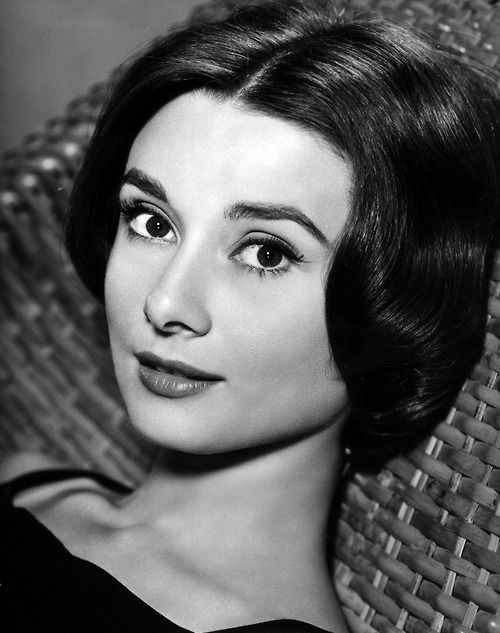 audrey hepburn, black and white and eyes
