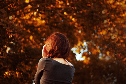 autumn, girl and hair