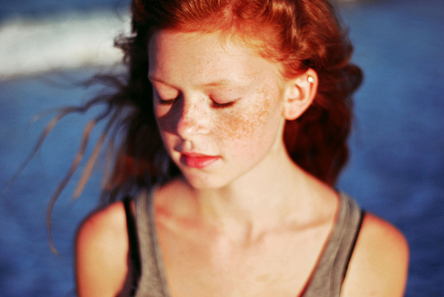 beach, beautiful and freckles