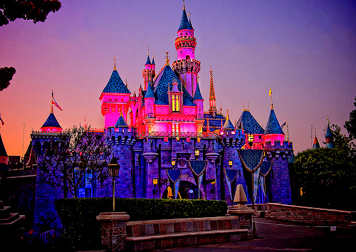 castle, disney and girly