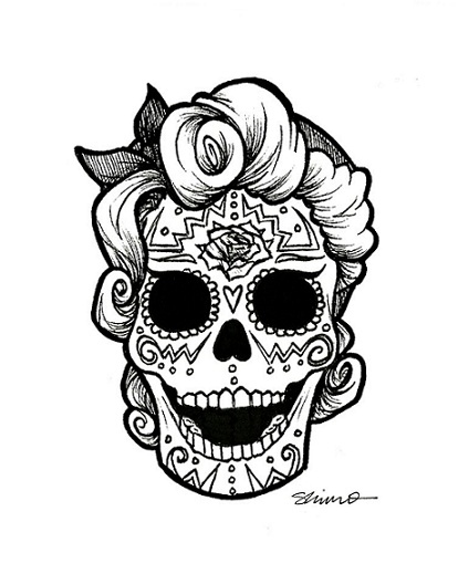 day of the dead, draw and illustration