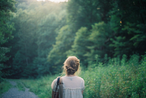 forest, girl and nature
