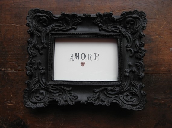 amore, black and frame