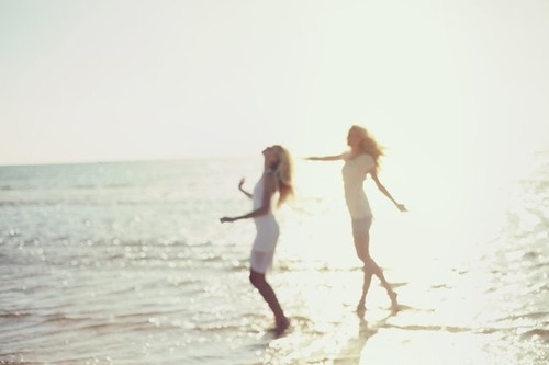 beach, blonde, friends, girl, girls , sea