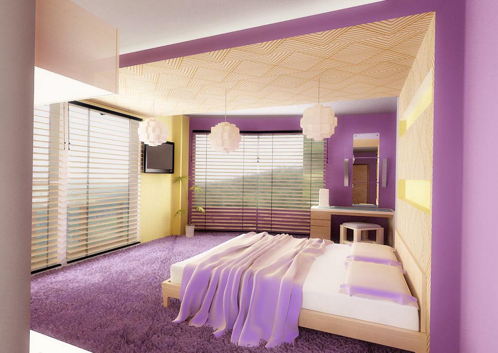 bed, bedroom and decor