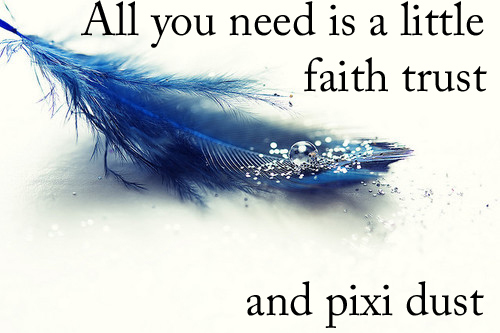 faith, feather and glitter