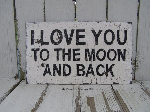 love, moon and shabby chic