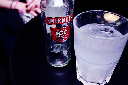 alcohol, ice and ice cube