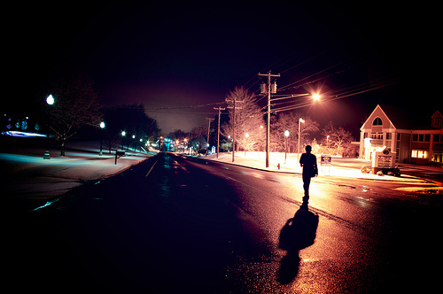 alone, night and photography