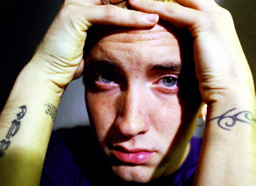 baby blues blue eyes bottom lip eminem tattoos text tattoos with text